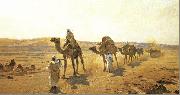 Ludwig Hans Fischer An Arab Caravan. oil painting